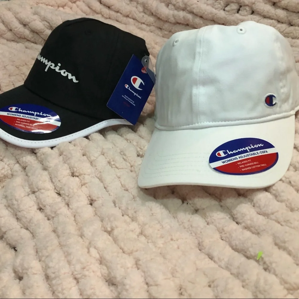 🆕 Champion black adjustable Logo Hat 723